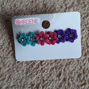 Ardene's Colourful Flower Earrings (3 Pairs) NWT